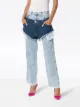 Natasha Zinko high waisted jeans with a denim shorts layer