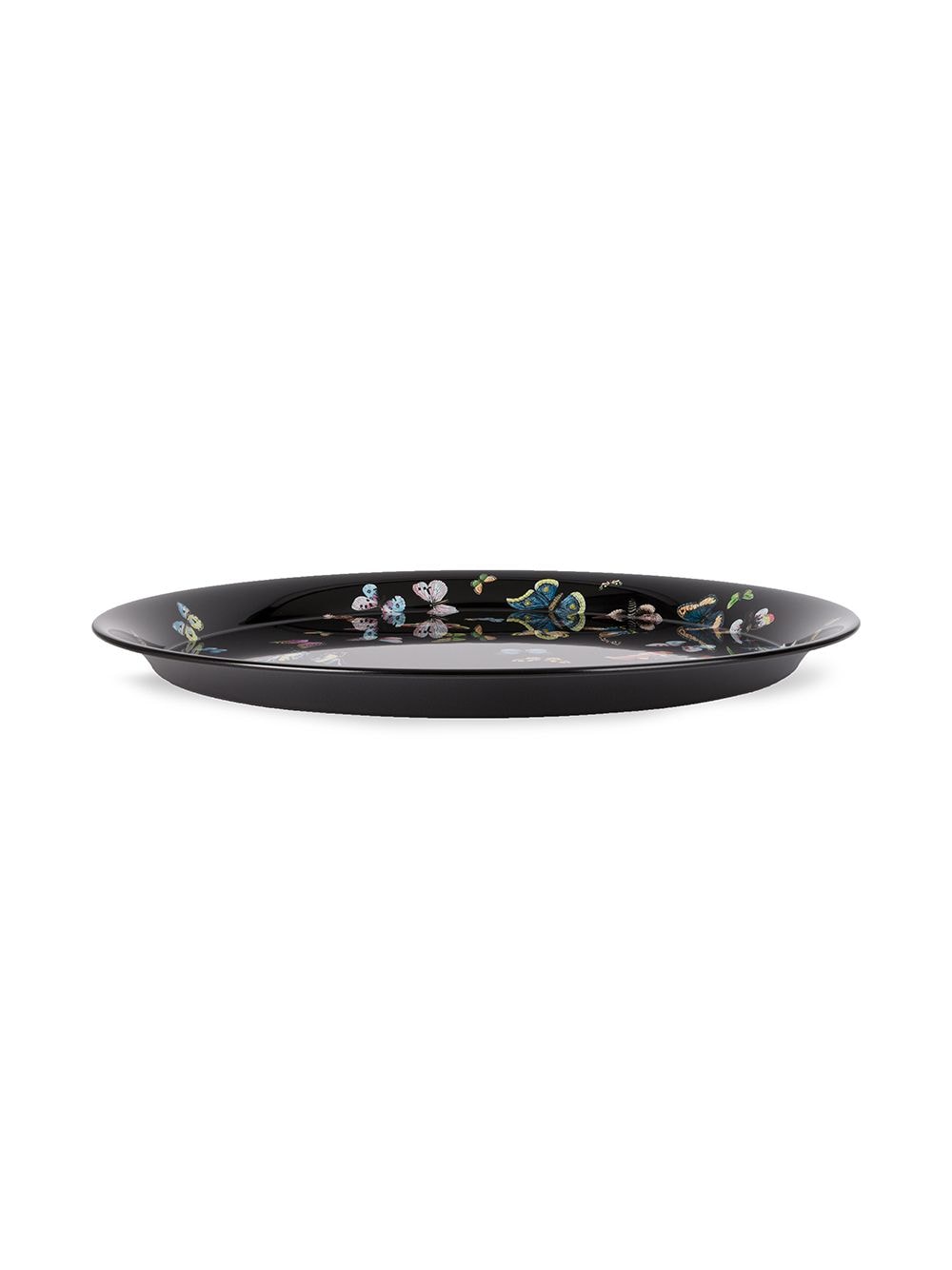  Fornasetti Butterfly Printed Tray - Black 