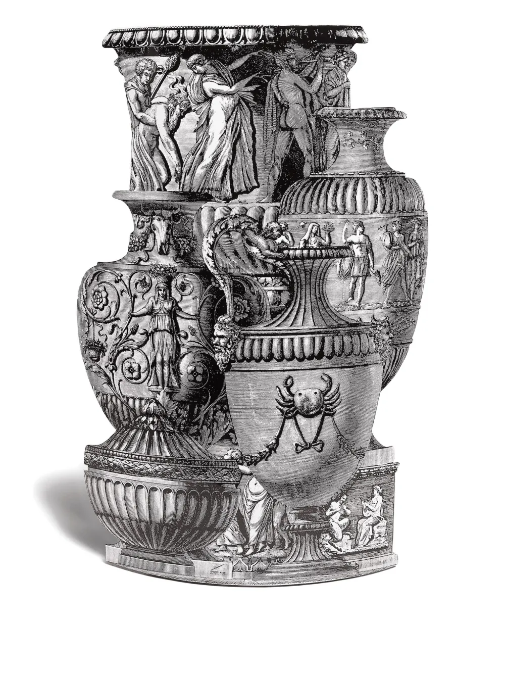 Fornasetti Trompe l'oeil Vasi Antichi umbrella stand | Grey | Image 1