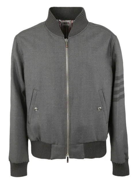 Thom Browne 4-Bar Ribbed Knit Blouson Jacket