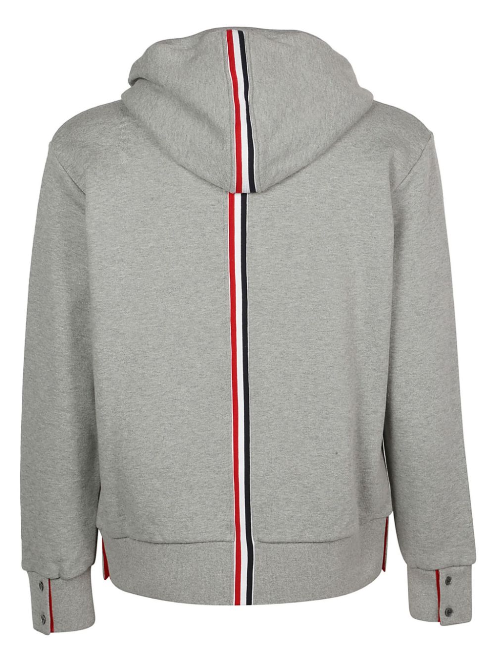 Thom Browne stripe zip-up hoodie - Grey