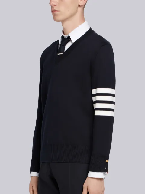 Navy Loopback Jersey Knit 4-bar Crew 