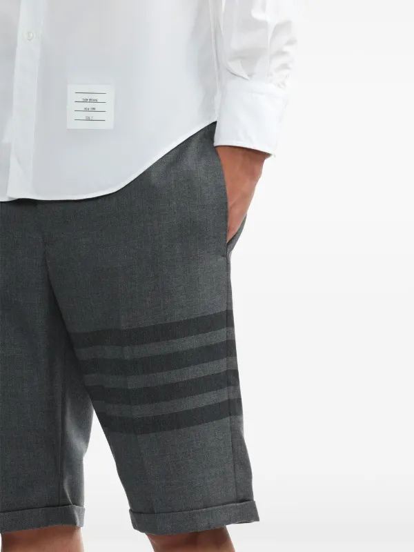 Thom Browne 4-Bar wool-blend Shorts | Grey | FARFETCH