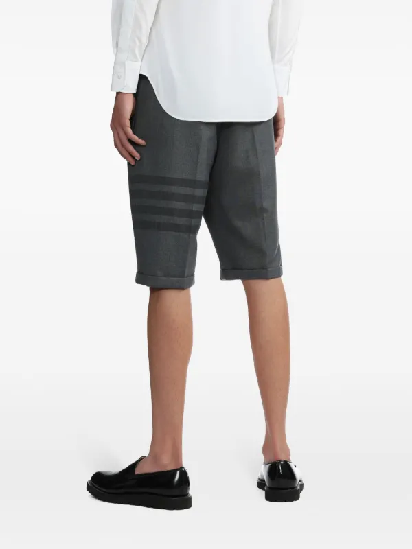 Thom Browne 4-Bar wool-blend Shorts | Grey | FARFETCH