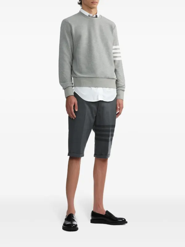 Thom Browne 4-Bar wool-blend Shorts | Grey | FARFETCH