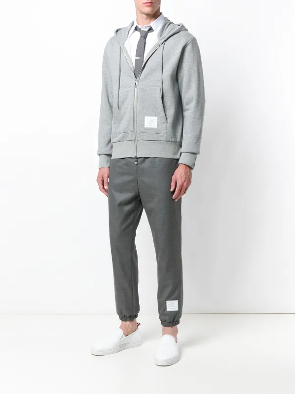 THOM BROWNE ジョガーパンツ Thom Browne drawstring-waist Wool Track Pants | Grey