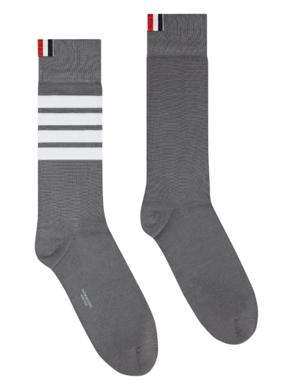 その他 Thom Browne Mid Calf Grey Socks 13010399_60537464_600.jpg