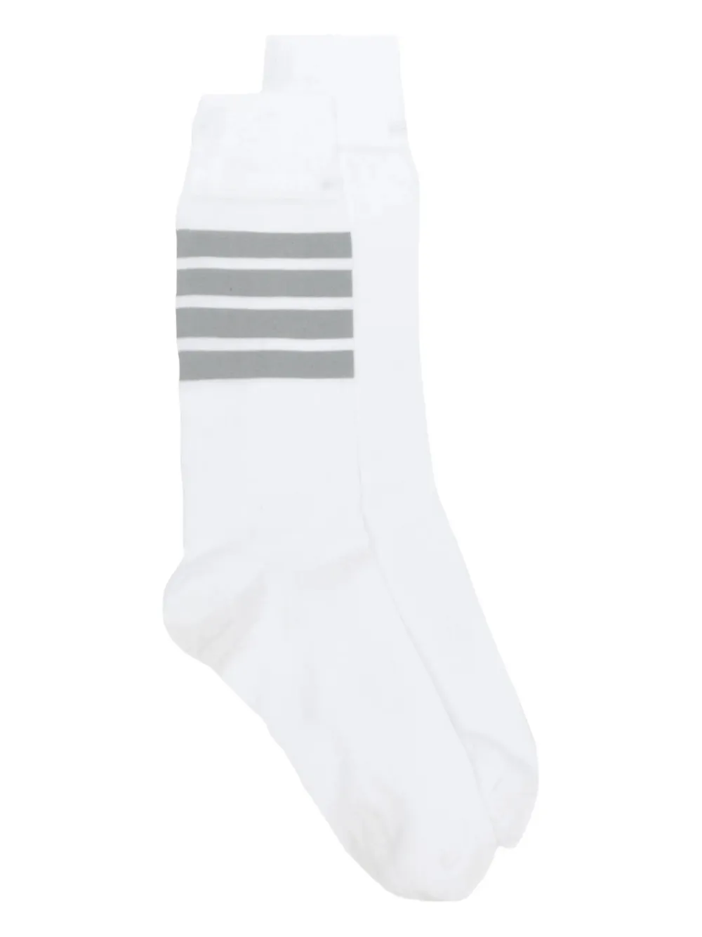 Thom Browne 4-Bar stripe mid-calf socks | White | Image 1