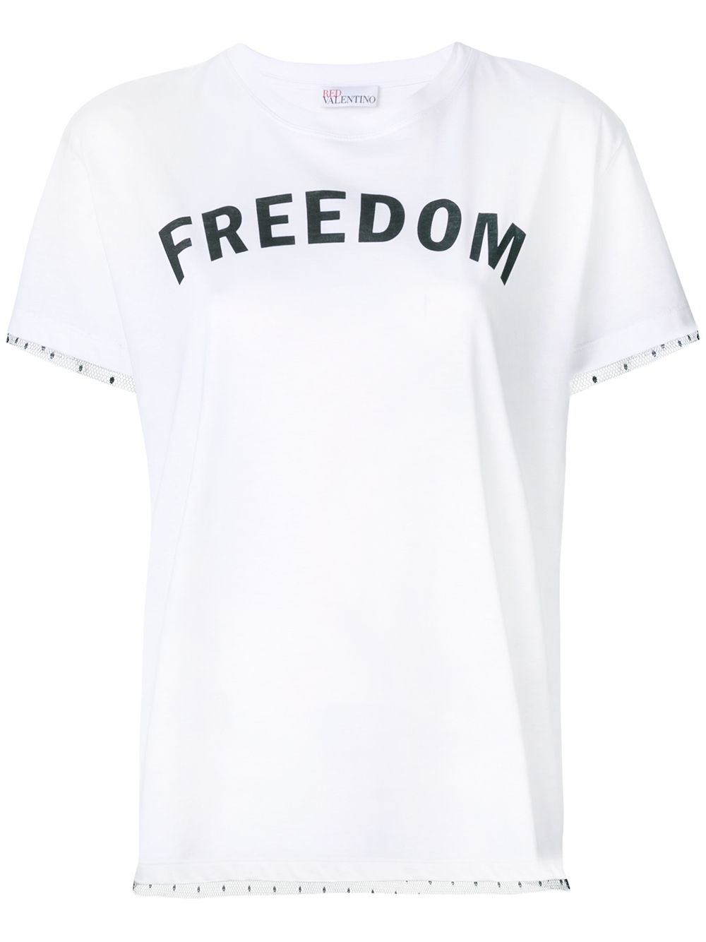 фото Red Valentino футболка с кружевной отделкой 'Freedom'