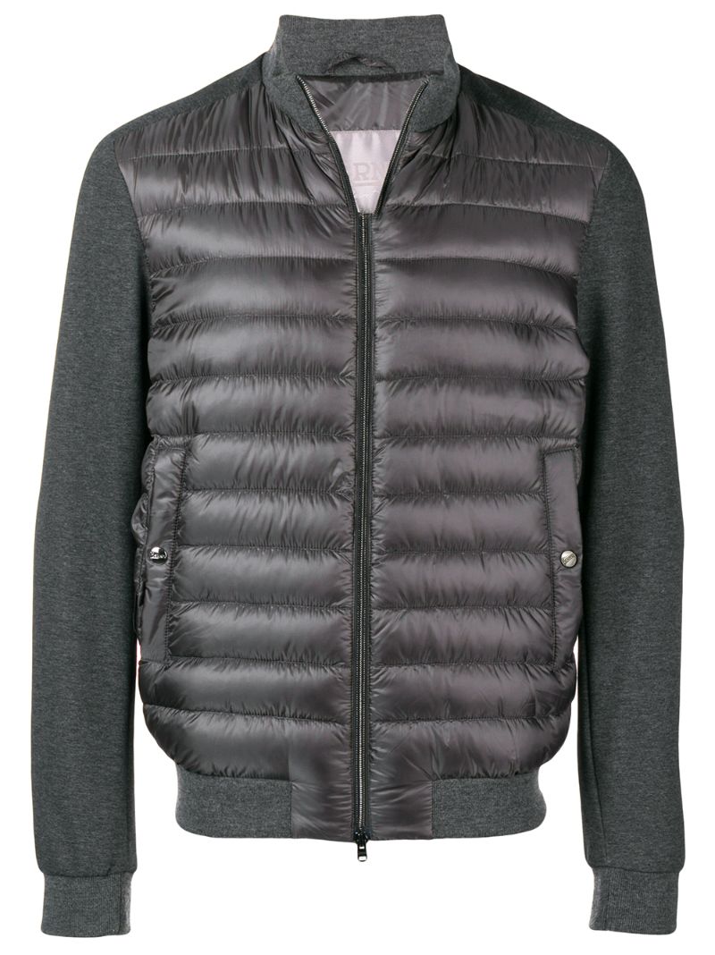 HERNO HERNO ZIPPED PADDED JACKET - GREY