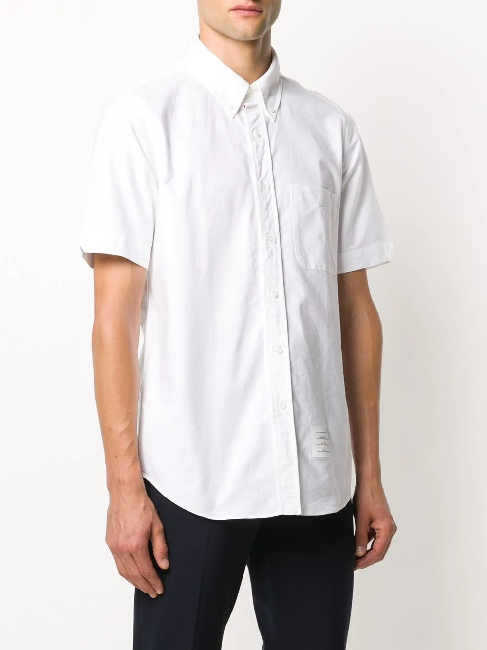 Thom Browne grosgrain-trim Oxford Shirt - Farfetch