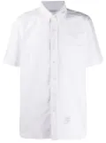 Thom Browne grosgrain-trim Oxford shirt - White