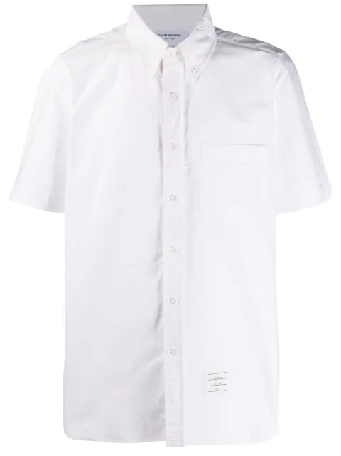 Thom Browne camisa con ribete en grosgrain
