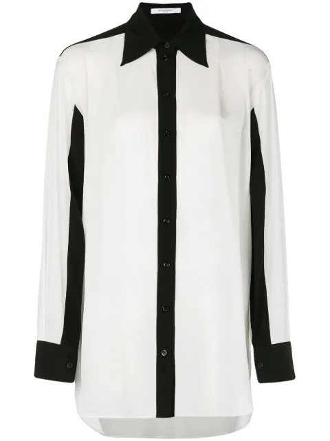 Givenchy contrast trim blouse