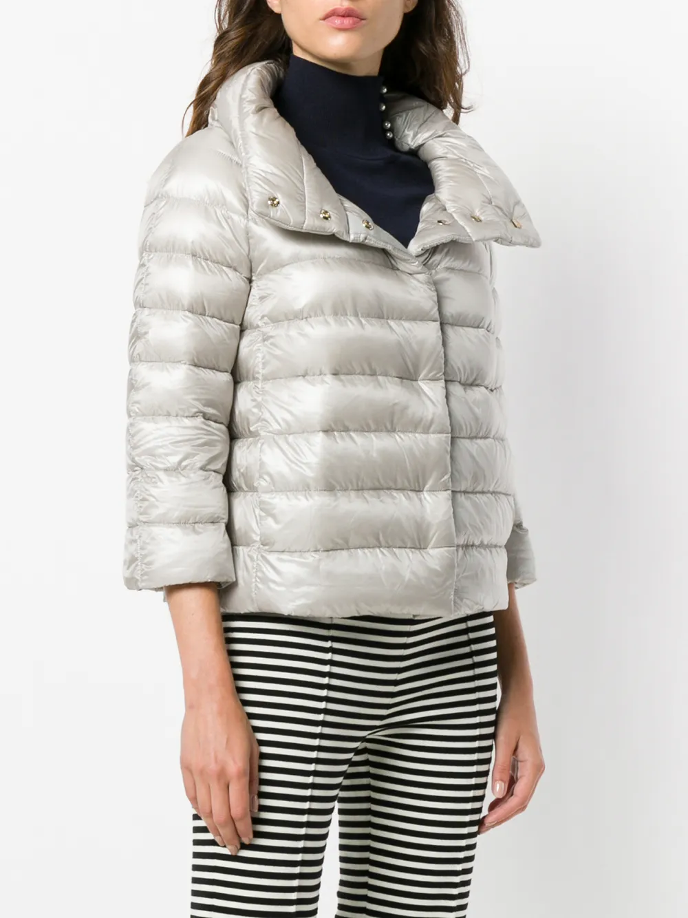 Herno bomberjack met rits Grijs