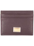 Dolce & Gabbana logo-tag leather card holder - Brown