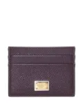 Dolce & Gabbana logo-tag leather card holder - Red