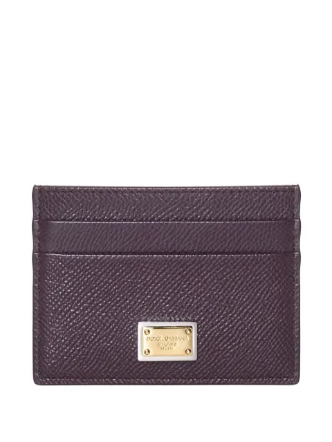 Dolce & Gabbana logo-tag leather card holder