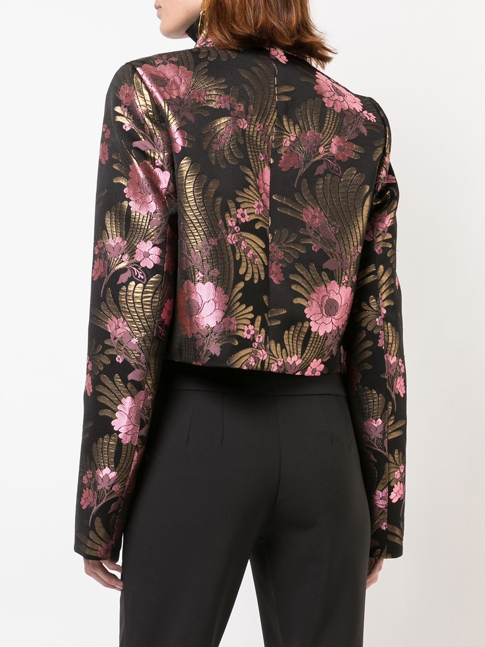 фото Josie Natori пиджак с жаккардовым цветочным узором