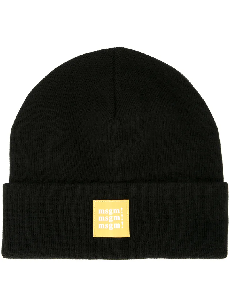 logo patch beanie MSGM