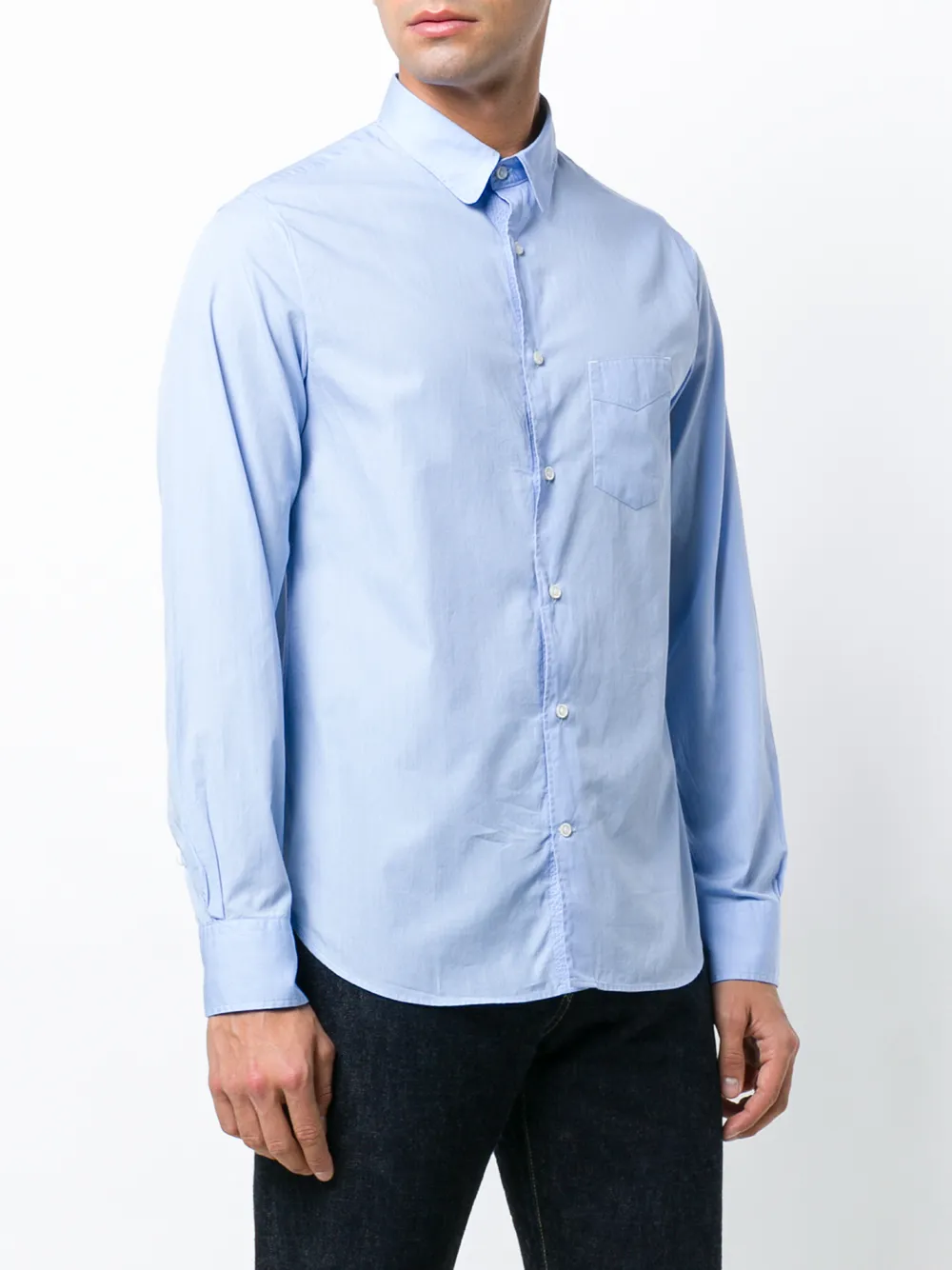 Officine Generale klassiek overhemd met knopen Blauw
