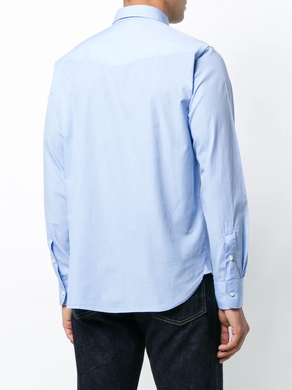 Officine Generale klassiek overhemd met knopen Blauw