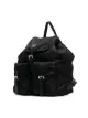 Prada logo plaque buckled backpack
