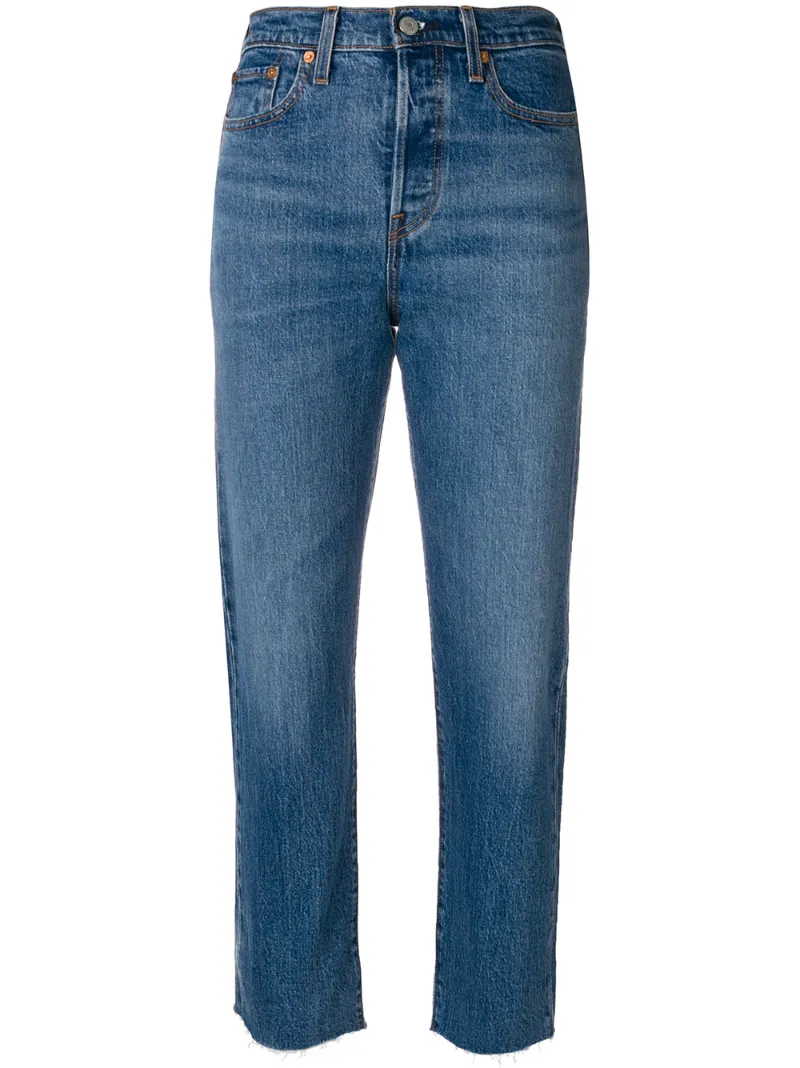 wedgie straight jeans - women - Cotton/Spandex/Elastane - 25, 26, 27, 28, 29, 30, 31, 32 - BLUE