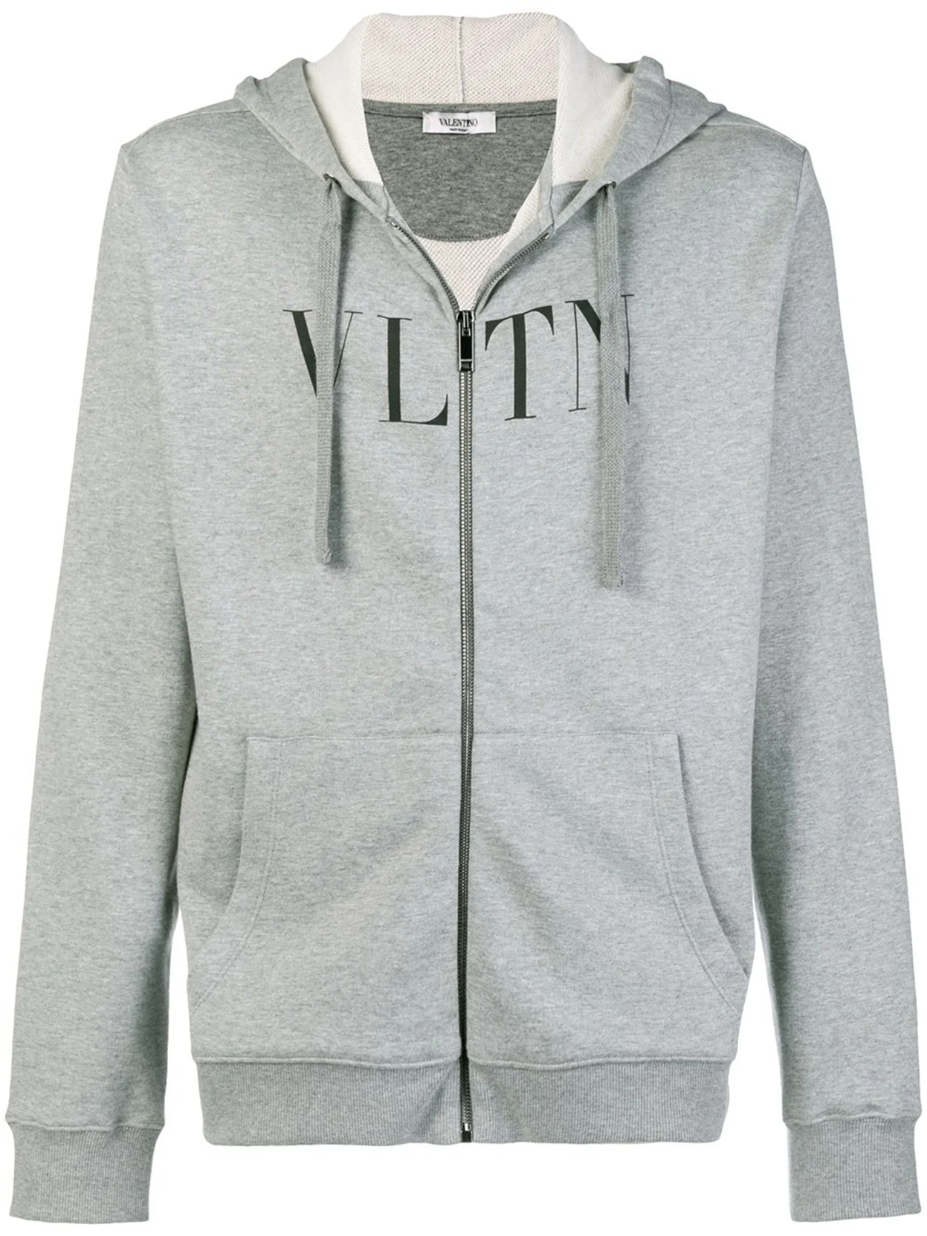 Valentino Garavani VLTN zipped hoodie grey | MODES
