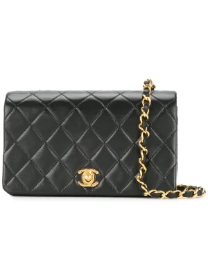 Chanel Vintage Designer Fashion Farfetch Chanel Vintage Quilted Flap Shoulder Bag