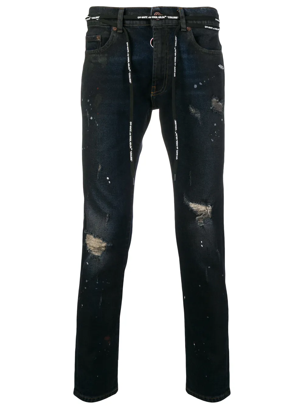 Off-White Jeans skinny con stampa - Blu