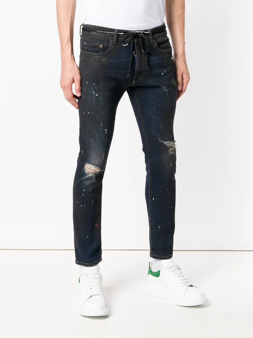  Off-white Vaqueros Pitillo - Azul 