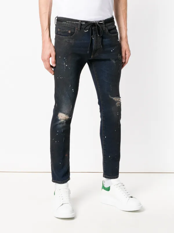 Off-White スキニージーンズ | ブルー | FARFETCH JP