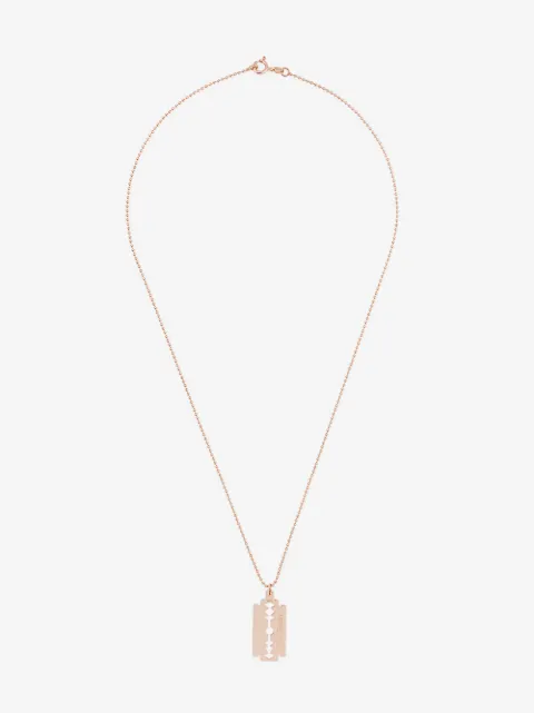 True Rocks Collana con pendente rasoio