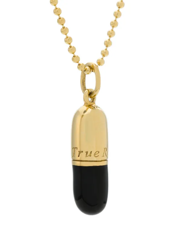 True Rocks Small Pill Pendant Necklace | Black | FARFETCH