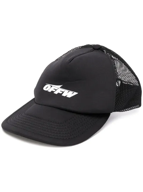 Click to view more detailed imagery on our partner's website Off-White Wing Off Trucker Hat In 1001 Black White