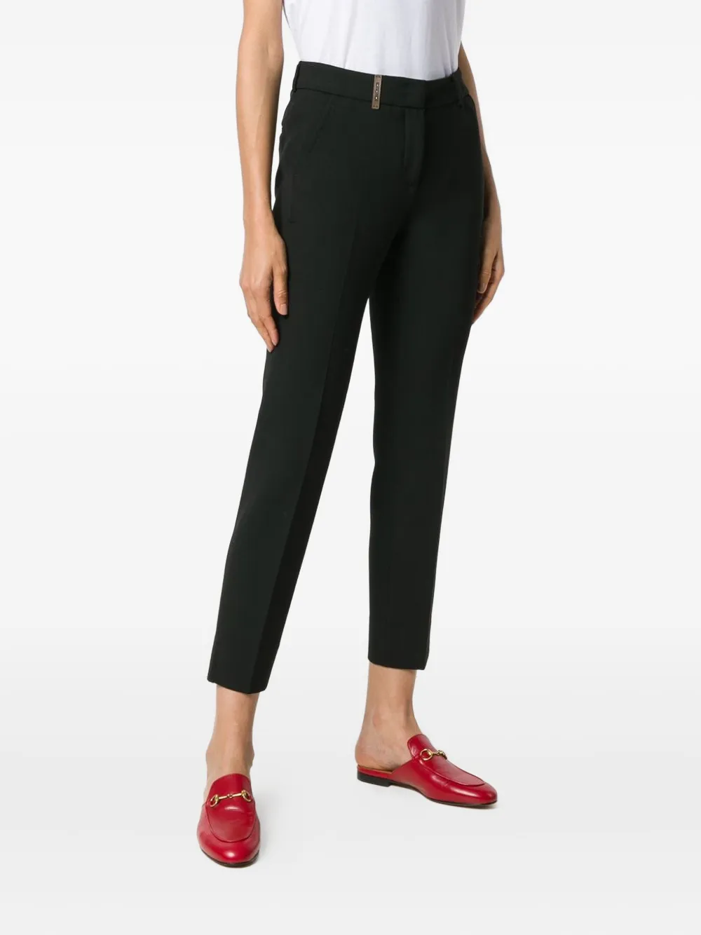  Peserico Klassische Zigarettenhose   Schwarz 