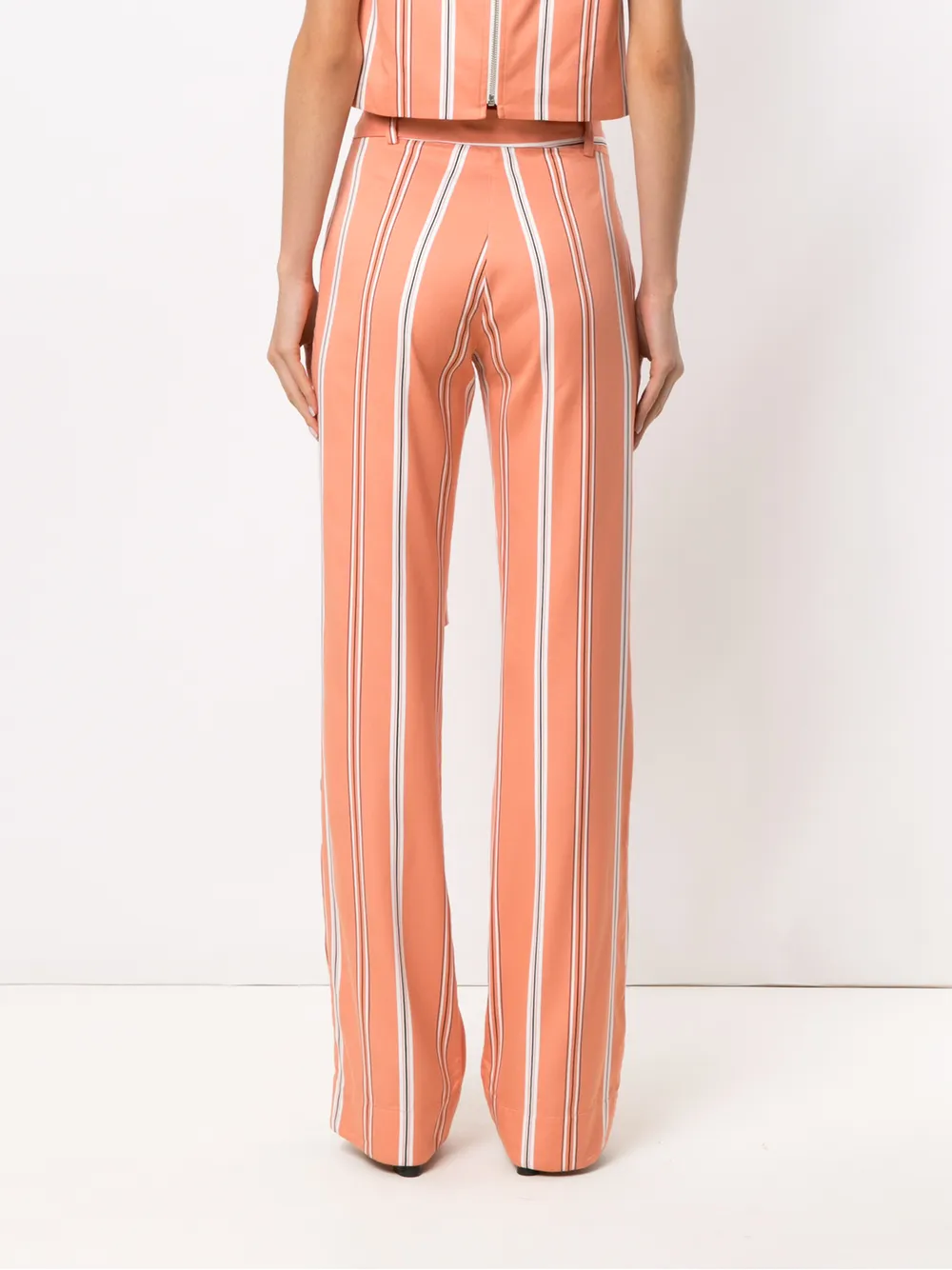 Olympiah Broek met wijde pijpen Geel