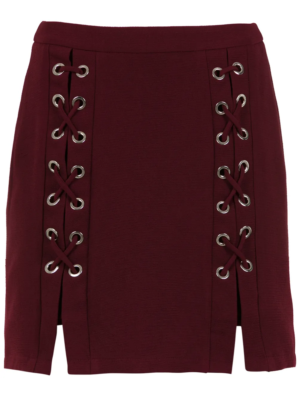 

Olympiah lace up detail Messina skirt - Red