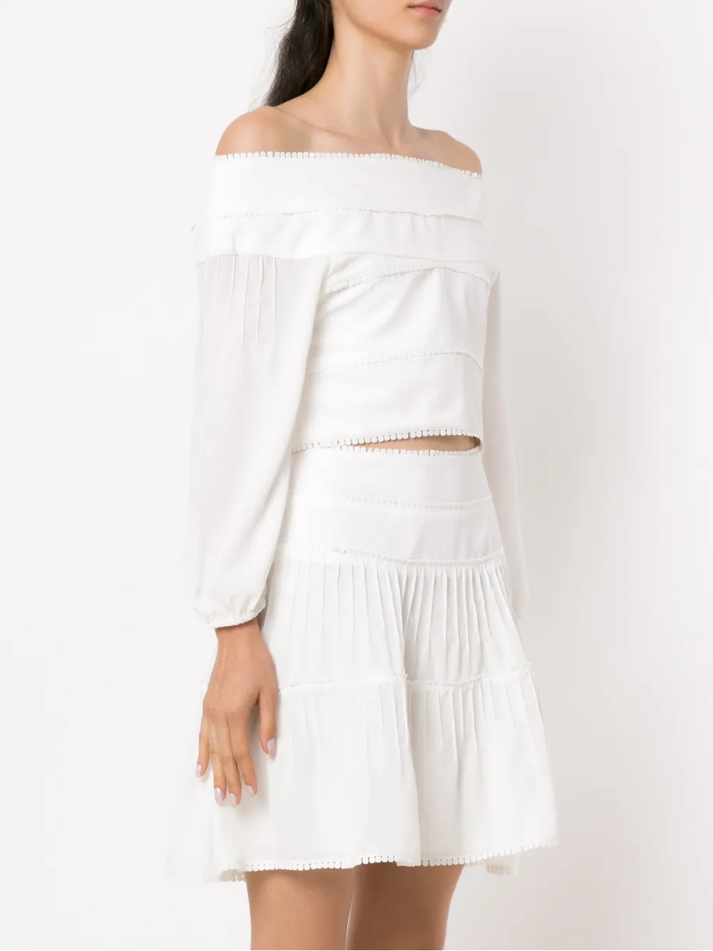  Olympiah Panelled Cropped Top - White 