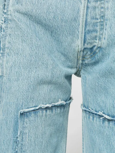 VETEMENTS frayed patchwork detail jeans 
