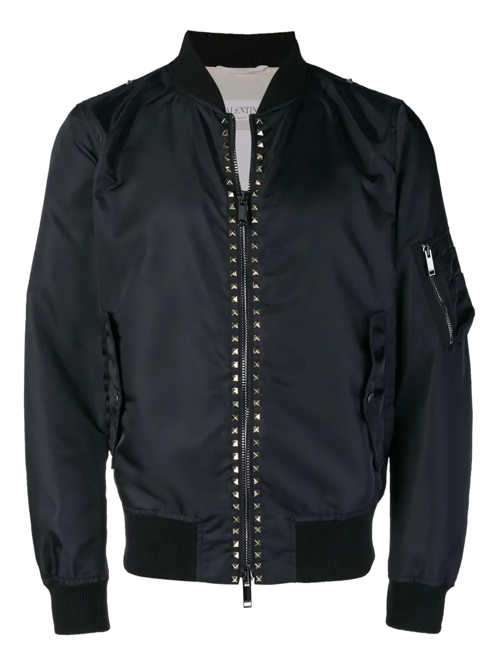 Valentino Garavani Rockstud bomberjack zonder titel Blauw