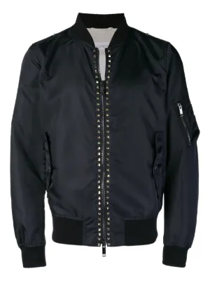【ヴァレンティノ】 Jackets - Bomber Jackets ジャケット Valentino Logo Patch Bomber Jacket – Lucca Fashions
