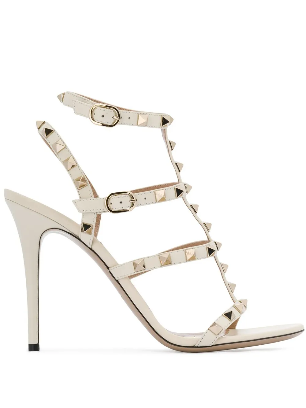 

Valentino Garavani Rockstud embellished strappy heels - Neutro