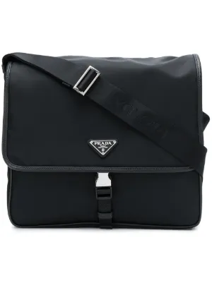 Prada Bags For Men Designer Fashion Farfetch Prada Logo Plaque Messenger Bag