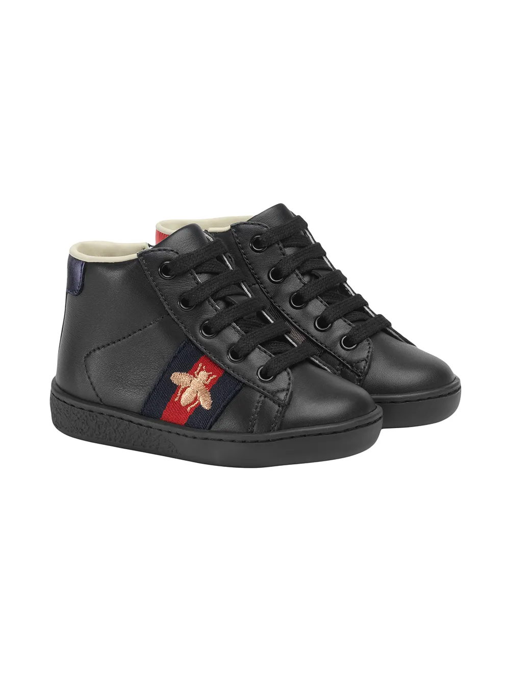Gucci Kids Toddler's leather high-top sneakers Gucci Kids Toddler's leather high-top sneakers