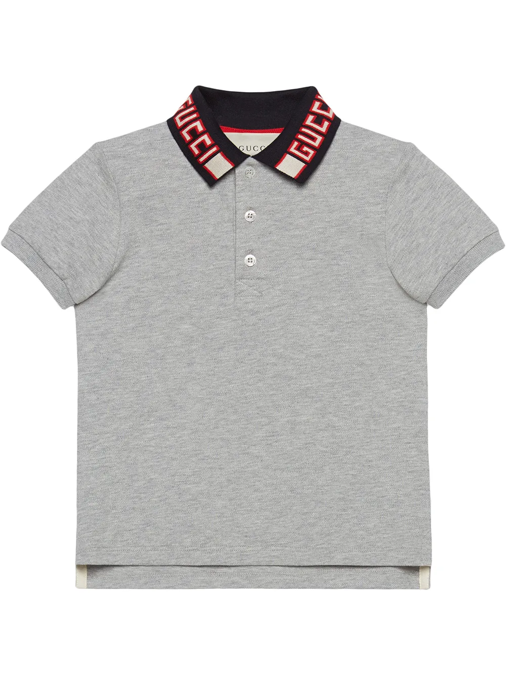 Gucci Kids Children's cotton polo with Gucci stripe