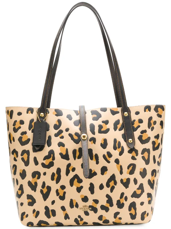 Coach Leopard Print Market Tote Online Large