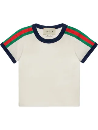 Gucci Kids Baby T shirt With Web And Kingsnake Farfetch