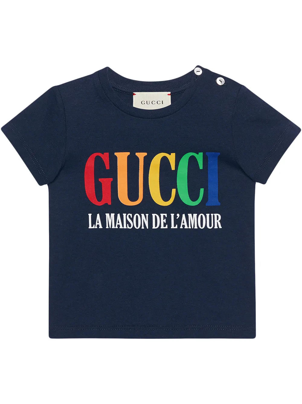 Gucci Baby T Shirt With Print In Blue Modesens